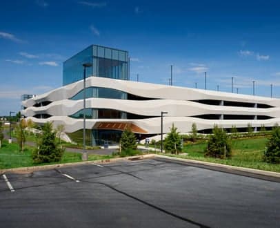 Parking structure on college campus