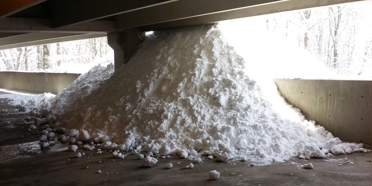 Parking Garage Structure Deterioration - Snow