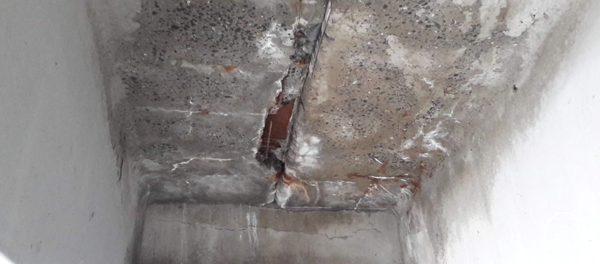 Corrosion in parking structure